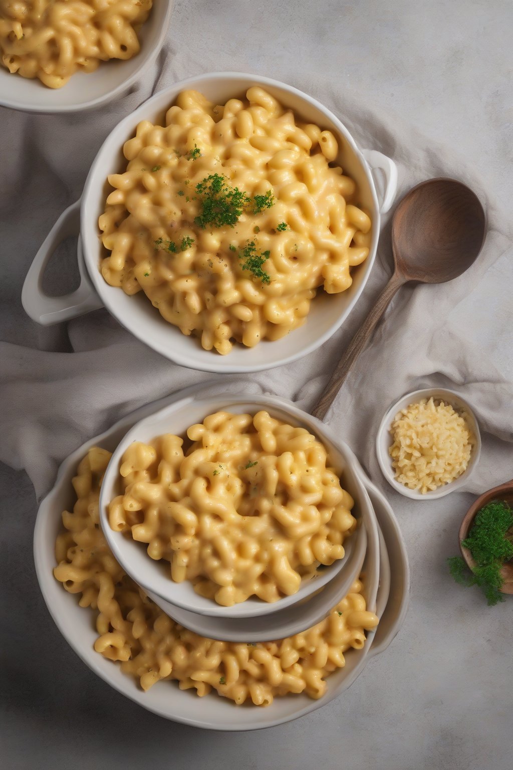 A high-resolution photo of vegan crockpot mac and cheese, creamy yellow with a sprinkle of paprika, served in a modern bowl under soft lighting.