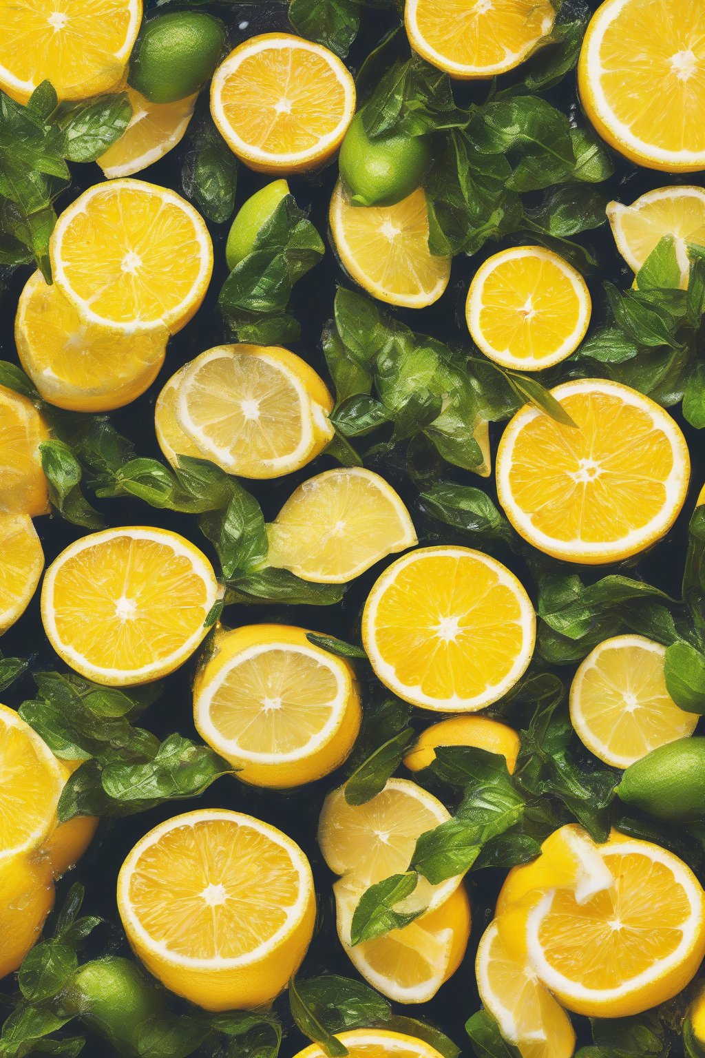 A high-resolution photo of a vibrant yellow citrus mocktail fizzing brightly under soft lighting.