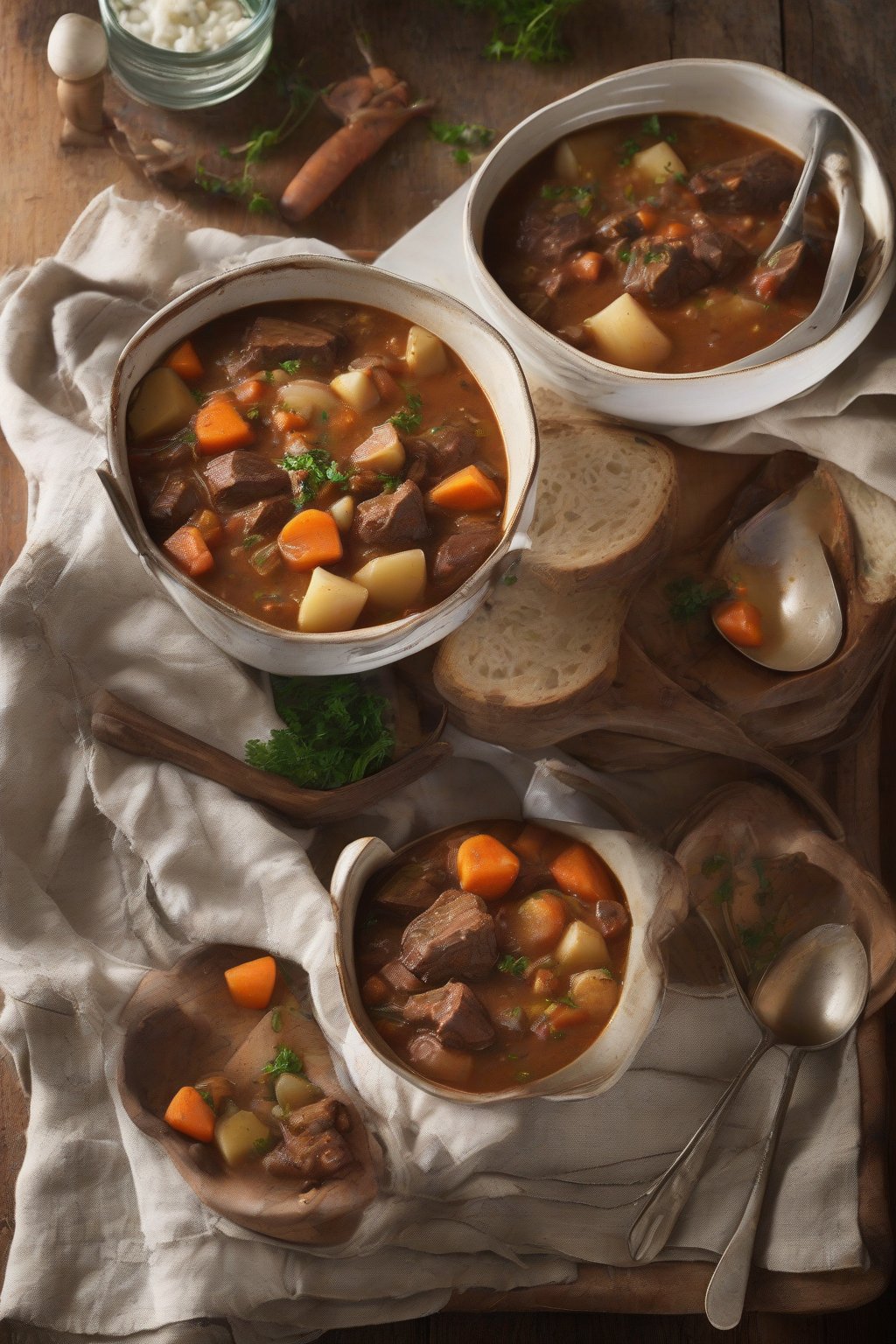 A high-resolution photo of the cookbook with a hearty slow-cooker stew in a bowl, under soft lighting.