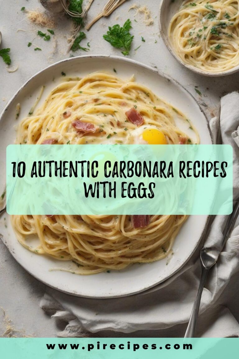 10 Authentic Carbonara Recipes with Eggs