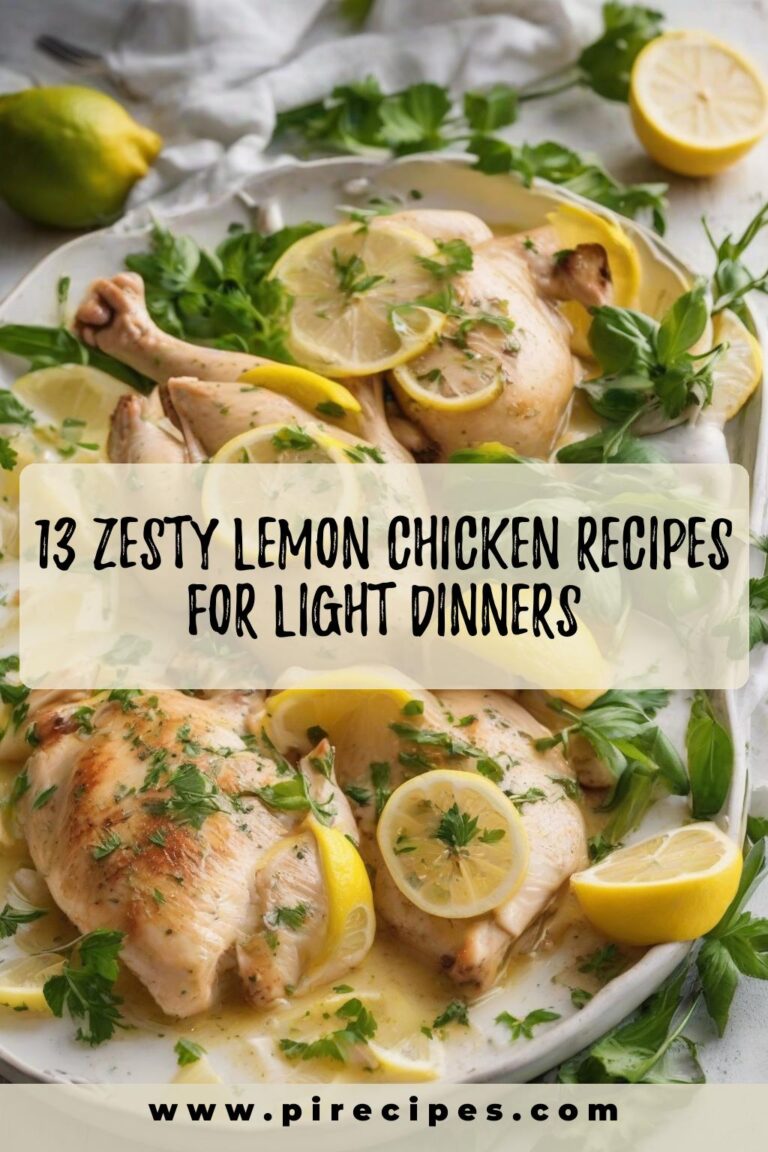 13 Zesty Lemon Chicken Recipes for Light Dinners