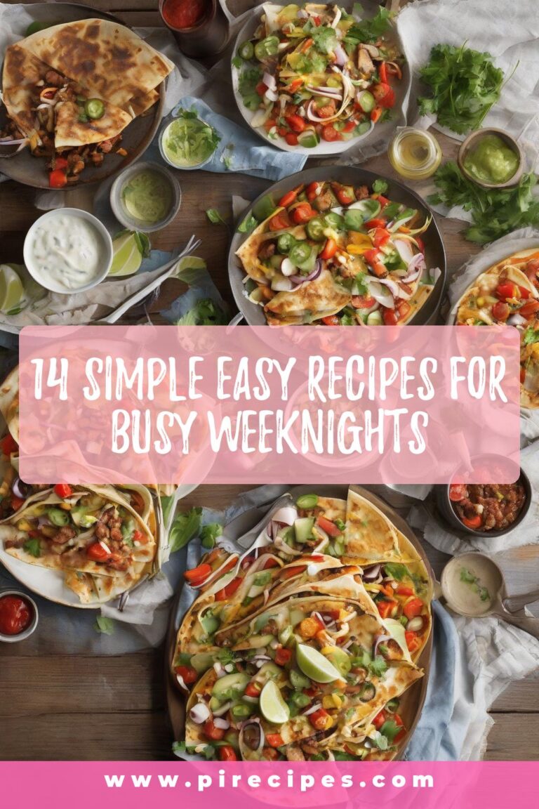 14 Simple Easy Recipes for Busy Weeknights